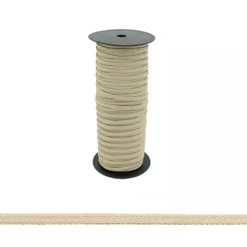46-39012/07 Шнур плоский плетеный 7мм*50м полиамид ГР (7225 серо-бежевый)