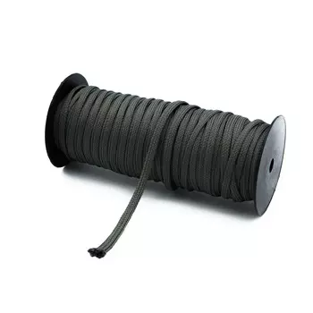 46-39012/07 Шнур плоский плетеный 7мм*50м полиамид ГР (9560 т.серый)