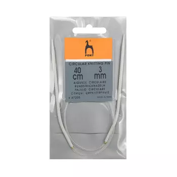 47205 Спицы вязальные круговые 3,00мм*40см, алюм. PONY