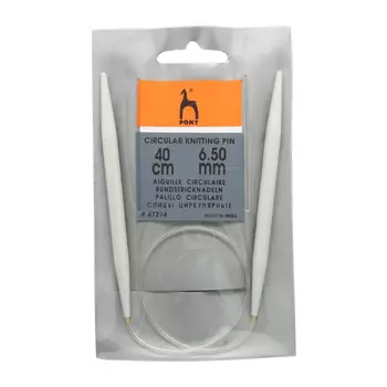 47214 Спицы вязальные круговые 6,50мм*40см, алюм. PONY