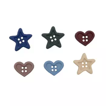 4748, Декоративные пуговицы. Сердца и звезды Dress It Up