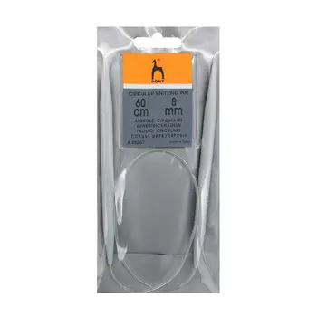 48267 Спицы вязальные круговые 8,00мм*60см, пластик PONY