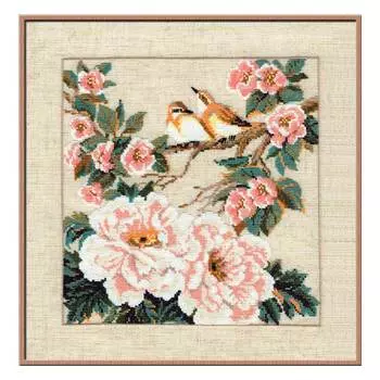 486 Набор для вышивания Riolis 'Китайские мотивы. Весна', 35*35 см