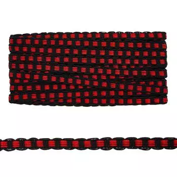 4894-3 Тесьма 12мм*18ярд (16,45м) (черно-красный)