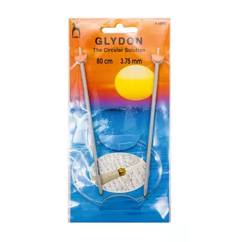 48951 Спицы вязальные круговые GLYDON 3,75мм*80см, пластик PONY