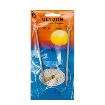 48952 Спицы вязальные круговые GLYDON 4,00мм*80см, пластик PONY