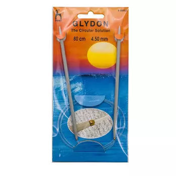 48953 Спицы вязальные круговые GLYDON 4,50мм*80см, пластик PONY