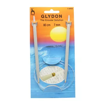 48956 Спицы вязальные круговые GLYDON 6,00мм*80см, пластик PONY