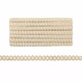 4902 Тесьма 13мм*18ярд (16,45м) (белый-золото)