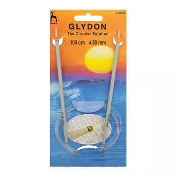 49453 Спицы вязальные круговые GLYDON 4,50мм*100см, пластик PONY