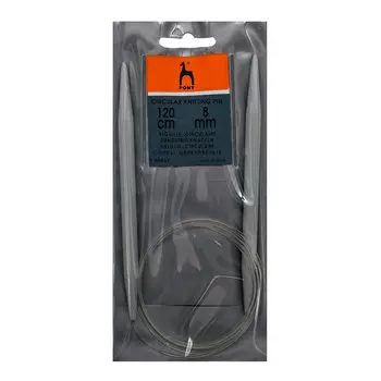 49867 Спицы вязальные круговые 8,00мм*120см, пластик PONY