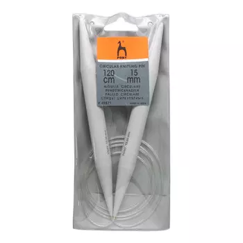 49871 Спицы вязальные круговые 15,00мм*120см, пластик PONY