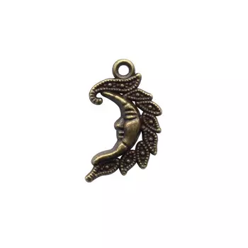 4AR033 Подвеска металлическая месяц,2шт/упак, Астра