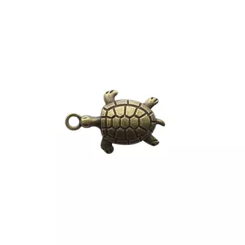4AR036 Подвеска металлическая черепашка,2шт/упак, Астра