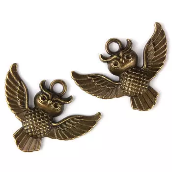 4AR047 Подвеска металлическая сова 7268,2шт/упак, Астра