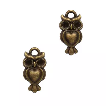 4AR049 Подвеска металлическая сова 3908,2шт/упак, Астра