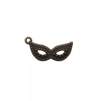 4AR066 Подвеска металлическая карнавальная маска,2шт/упак, Astra&amp;Craft
