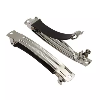 4AR098 Основа для заколки-автомат, металл/силикон, 8см, 2 шт/упак, Астра