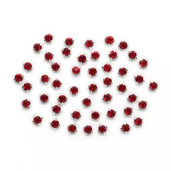 4AR159/166 Хрустальные стразы в цапах/серебро, 4мм, 50шт/упак, Astra&amp;Craft (11 красный)