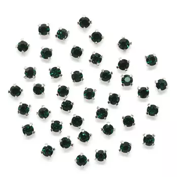 4AR159/166 Хрустальные стразы в цапах/серебро, 4мм, 50шт/упак, Астра (36 бирюзовый)