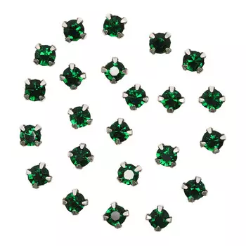 4AR169/176 Хрустальные стразы в цапах/серебро, 6мм, 40шт/упак, Астра (36 бирюзовый)