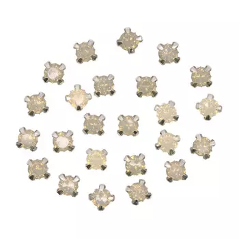 4AR169/176 Хрустальные стразы в цапах/серебро, 6мм, 40шт/упак, Astra&amp;Craft (02 белый опал)