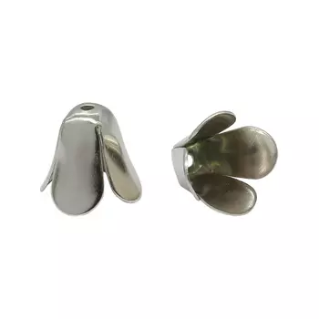 4AR201 Шапочка для бусин, 12мм 30шт/упак, Astra&amp;Craft (Никель)