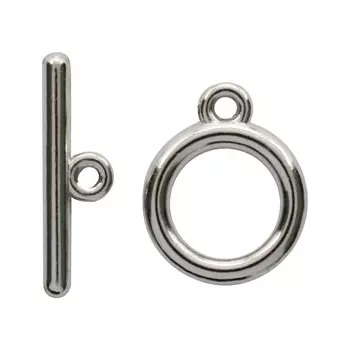 4AR215 Замок-тогл, d 15мм, 2пары/упак, Астра (Никель)