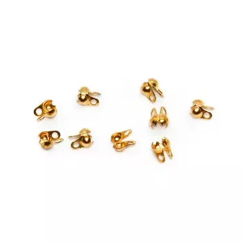 4AR219 Зажим для узла 1,6мм, 20шт/упак, Астра (Золото)