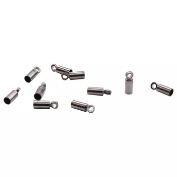 4AR224 Концевик для шнура 3*9мм, 10шт/упак, Астра (Черный никель)