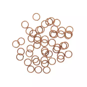 4AR244/245/246 Кольцо соединительное 0,9*8мм, 50шт/упак, Астра (Медь)