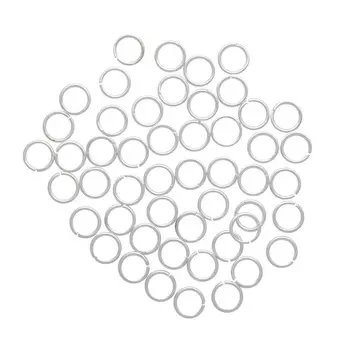 4AR244/245/246 Кольцо соединительное 0,9*8мм, 50шт/упак, Астра (Серебро)