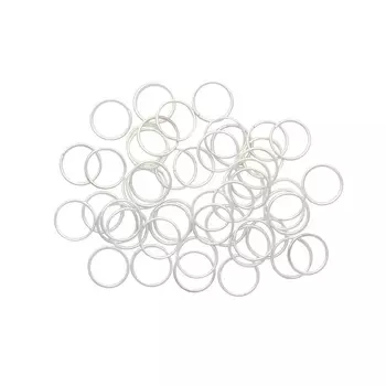 4AR253/254 Кольцо соединительное двойное, 6мм, 50шт/упак, Астра (Серебро)