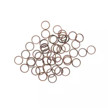 4AR255/256 Кольцо соединительное двойное, 8мм, 50шт/упак, Астра (Медь)