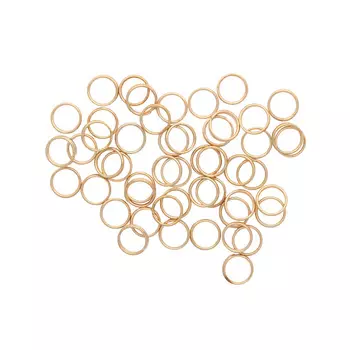 4AR255/256 Кольцо соединительное двойное, 8мм, 50шт/упак, Астра (Золото)