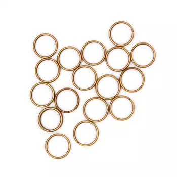 4AR257/258 Кольцо соединительное двойное, 10мм, 50шт/упак, Астра (Медь)