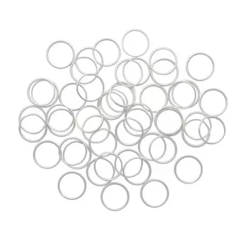 4AR259/260 Кольцо соединительное двойное, 12мм, 50шт/упак, Астра (Серебро)