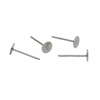 4AR263 Основа для серег-гвоздик, 4шт/упак, Астра (Никель)