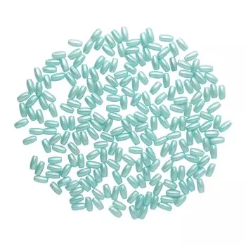 4AR293/294 Бусины жемчуг, пластик 3*6мм, 15гр/упак, Астра (J517 Голубой)