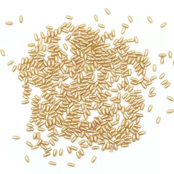 4AR293/294 Бусины жемчуг, пластик 3*6мм, 15гр/упак, Астра (золотисто-коричневый)