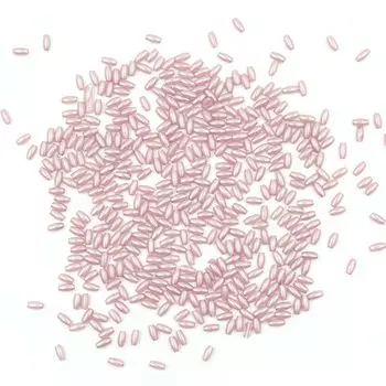 4AR293/294 Бусины жемчуг, пластик 3*6мм, 15гр/упак, Астра (J555 Светло-розовый)