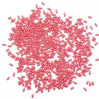 4AR293/294 Бусины жемчуг, пластик 3*6мм, 15гр/упак, Астра (J530 Красный)