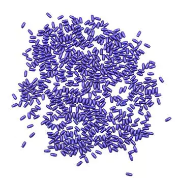 4AR293/294 Бусины жемчуг, пластик 3*6мм, 15гр/упак, Астра (фиолетово-синий)