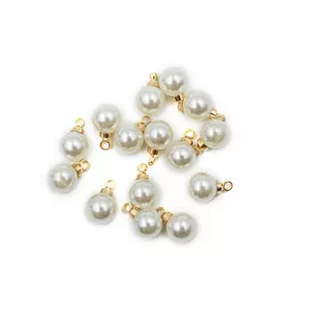 4AR297 Бусина с петелькой, 6мм,15шт/упак, Astra&amp;Craft (Золото)