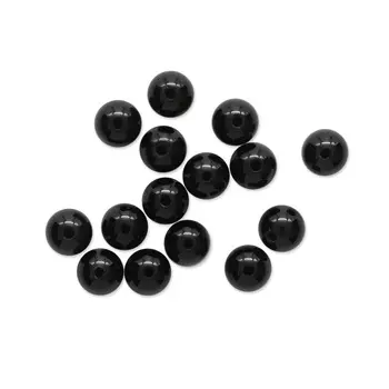 4AR300 Бусины, черный агат 6мм, 15шт/упак, Астра