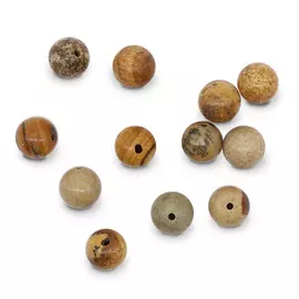 4AR304 Бусины пейзажная яшма 8мм, 12шт/упак, Астра