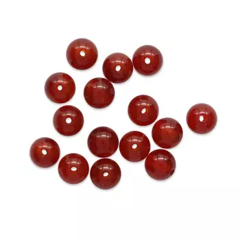 4AR306 Бусины, красный агат 6мм, 15шт/упак, Астра