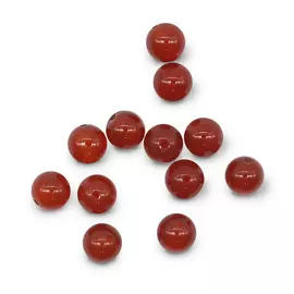 4AR307 Бусины красный агат 8мм, 12шт/упак, Астра