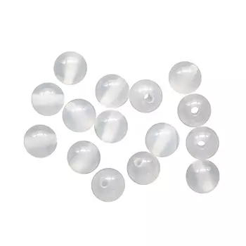 4AR339 Бусины, Белый агат 6мм, 15шт/упак, Астра