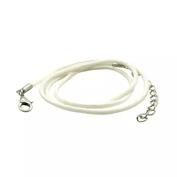 4AR343 Шнур вощеный с замком, 2мм, 43см. (белый)